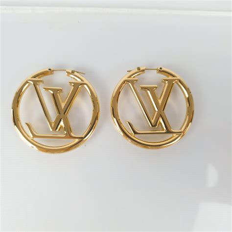 louis vuitton monogram hoop earrings|Louis Vuitton earrings hoops price.